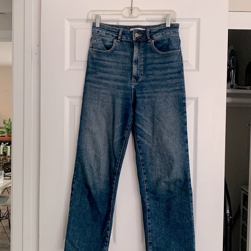 Zara straight denim jeans